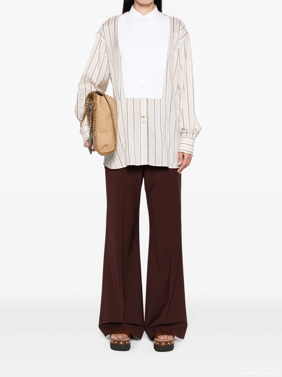 Affordable Women McCartney contrasting-panel shirt Stella striped 0719
